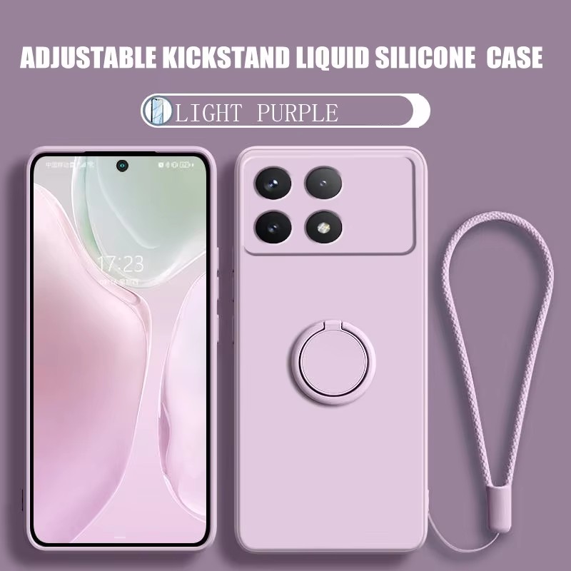 Liquid Silicone Magnetic Phone Case - Роскошный жидкий силиконовый магнитный держатель-подставка для