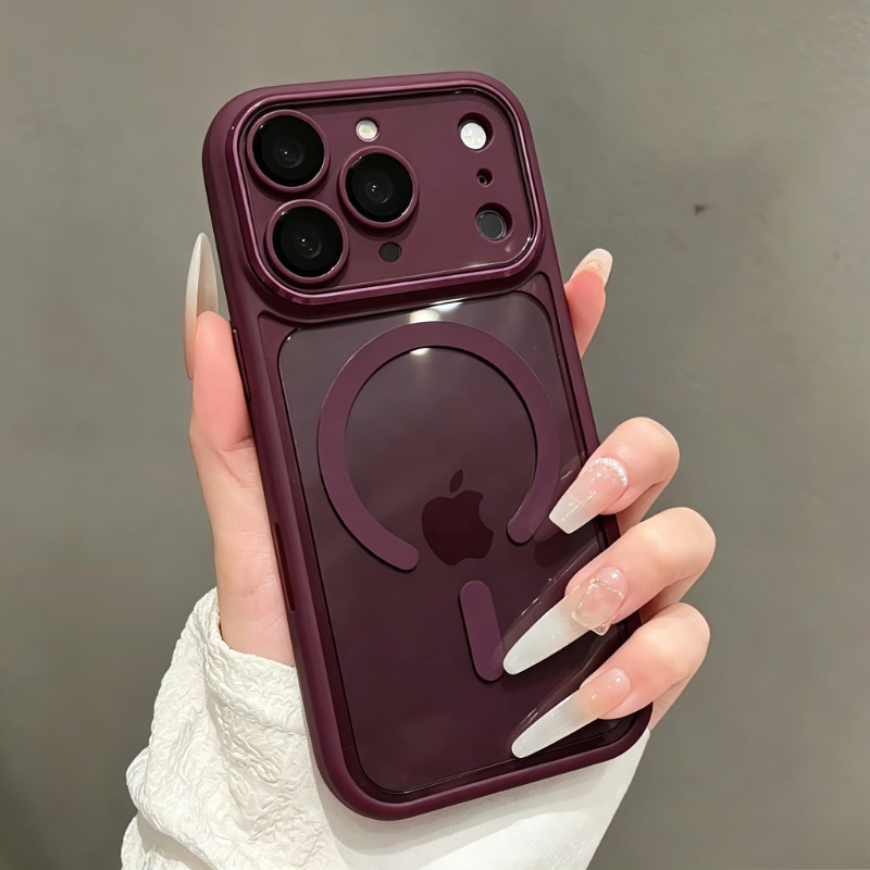 Clear Shockproof Bumper Case - Роскошный прозрачный магнитный чехол-бампер для iPhone