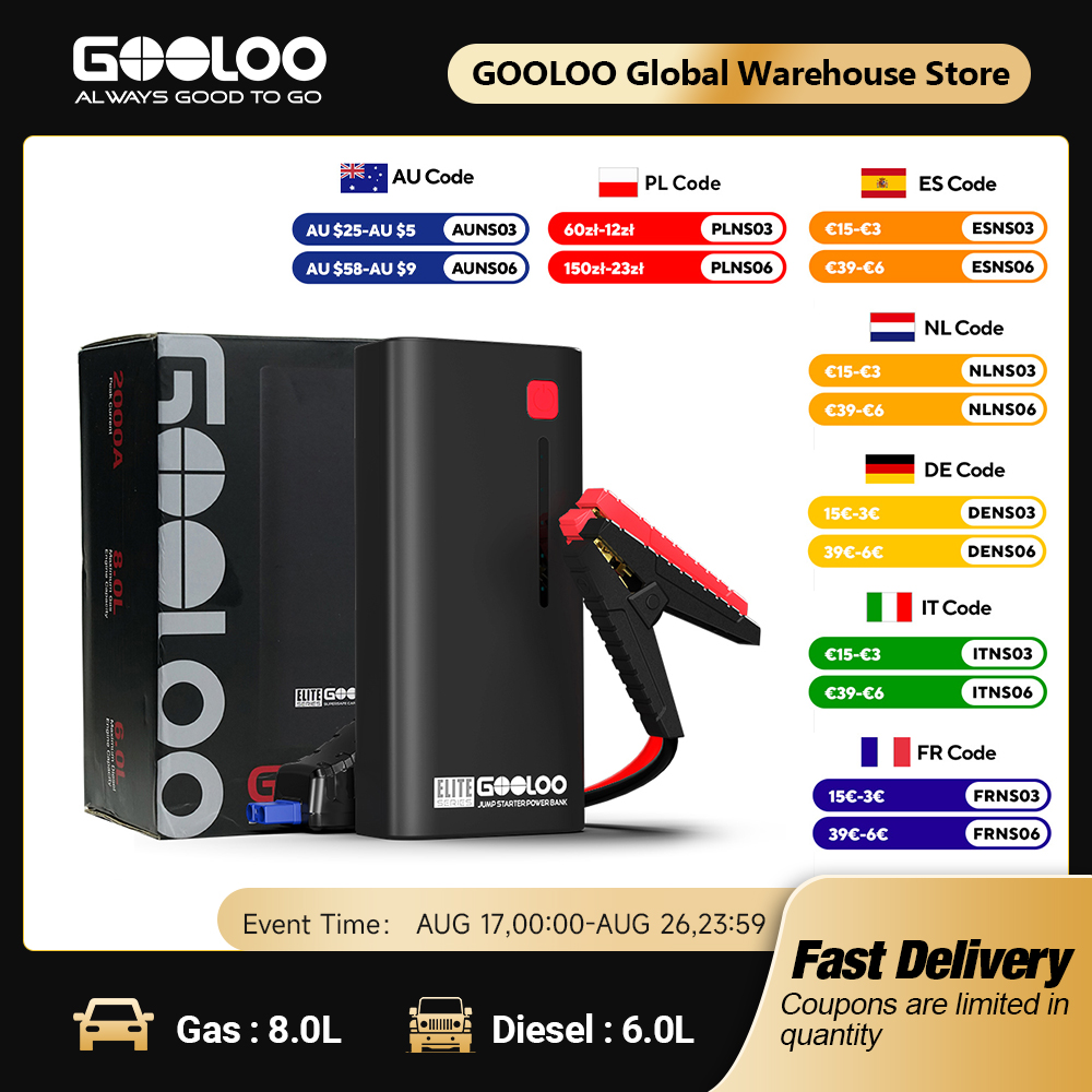 Power Banks - GOOLOO 12 В автомобильное пусковое устройство