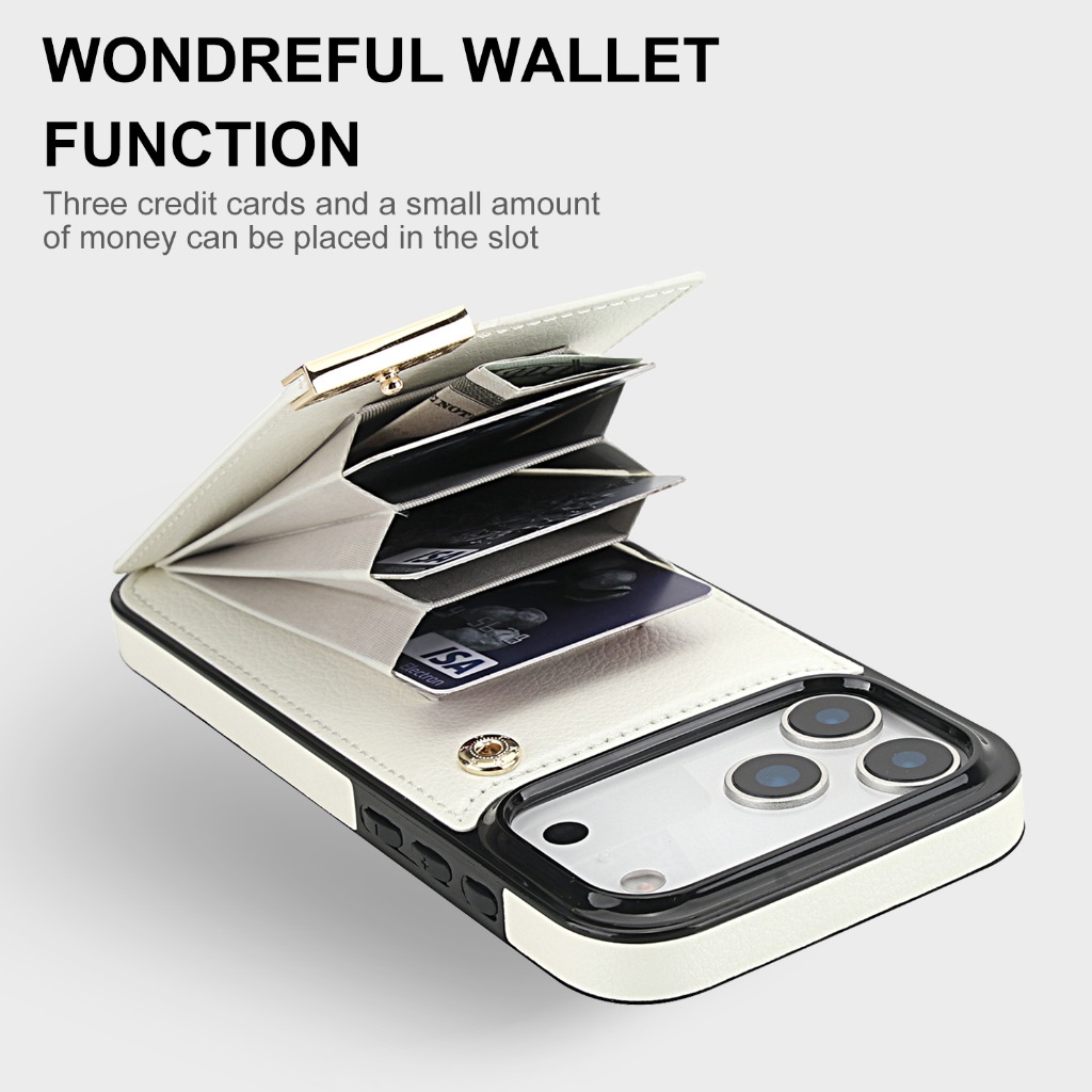 Чехол-кошелек для iPhone 17 Pr – обзор и цена Leather Wallet Card Holder Phone Cover